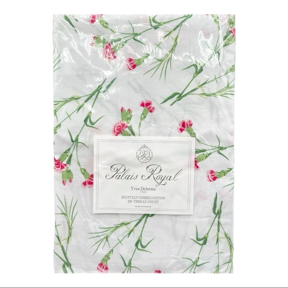 France Yves Delorme Palais Royal Carnation Flower Scallop Boudoir Pillow Sham - Picture 1 of 8